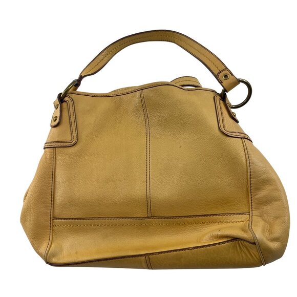 The Sak Leather Shoulder Bag Yellow Adjustable Strap - Picture 3 of 5